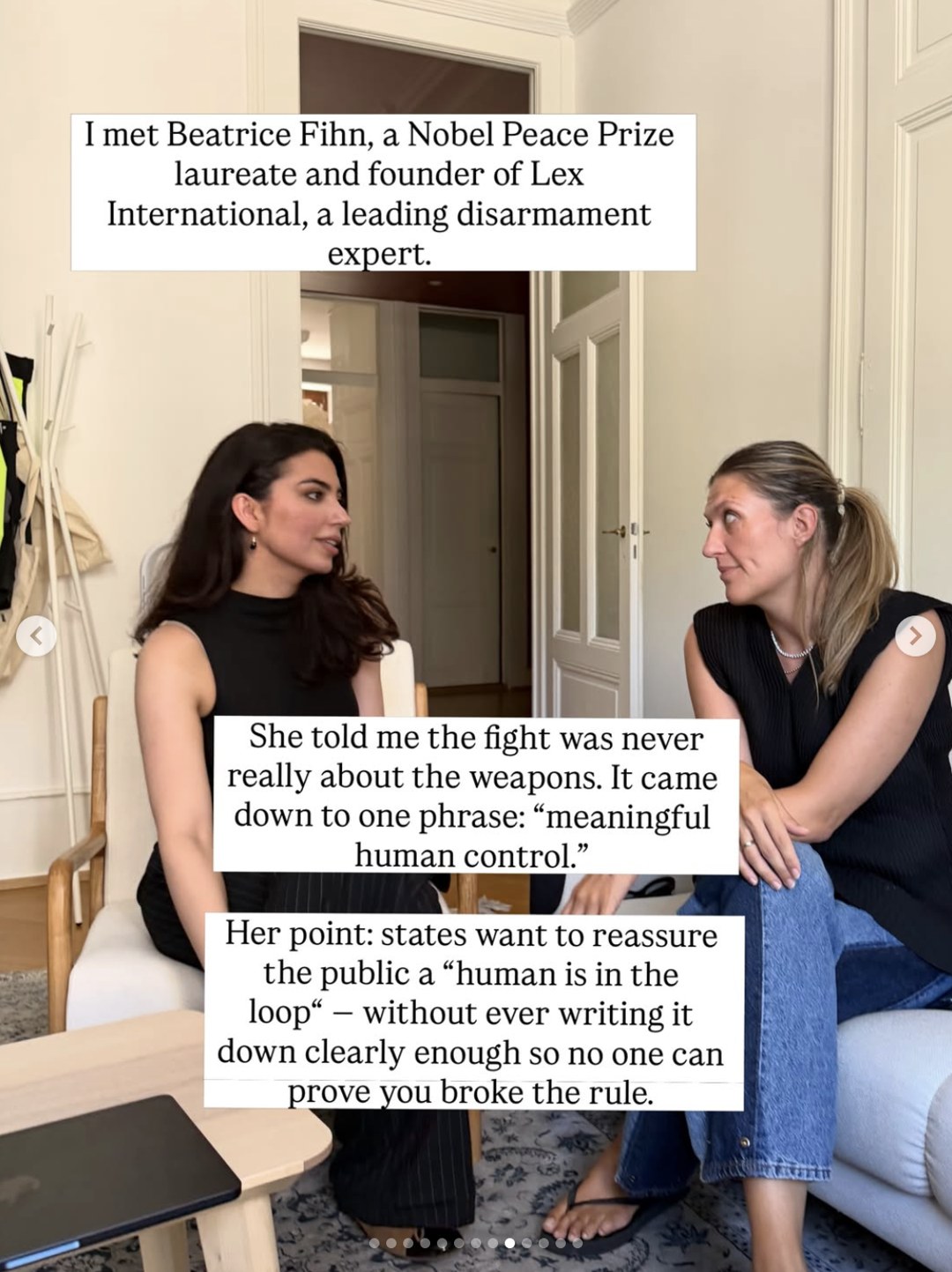 Aya Jaff à Genève — « meaningful human control »